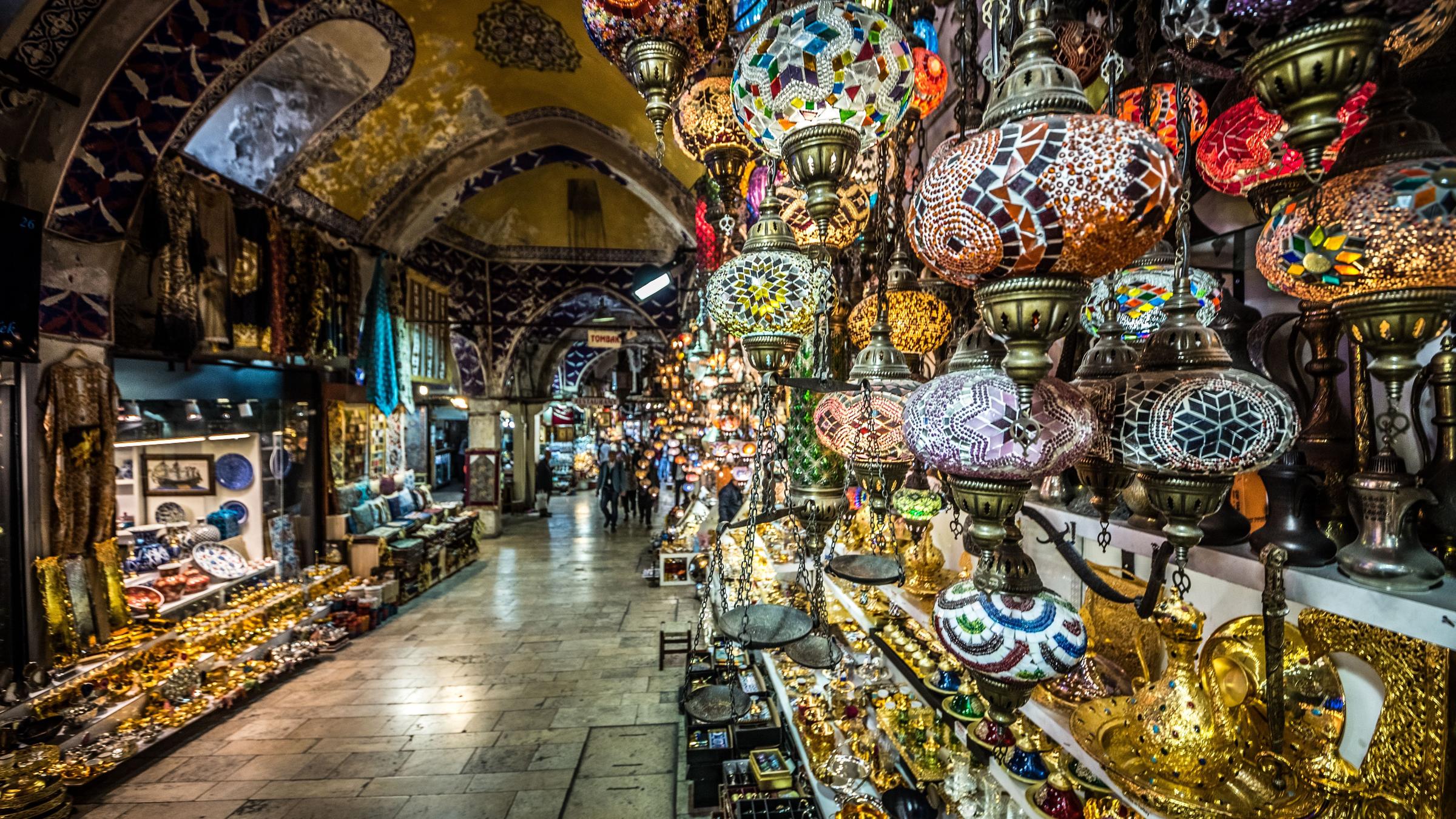 Khu chợ cổ Grand Bazaar ở Istanbul.